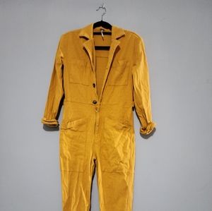 Free People Mustard Coveralls